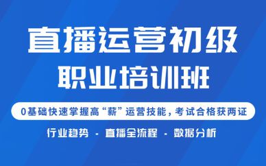 北京直播運營初級職業(yè)培訓班課程