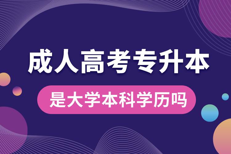 成人高考專升本是大學(xué)本科學(xué)歷嗎