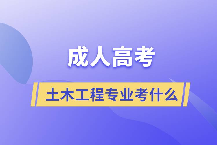 成人高考土木工程專業(yè)考什么