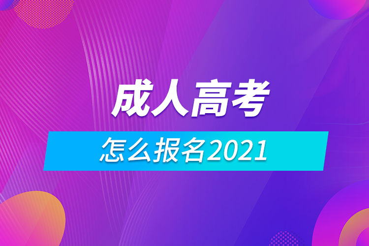 成人高考怎么報名2021