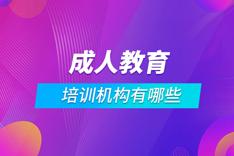 成人教育培訓(xùn)機(jī)構(gòu)有哪些