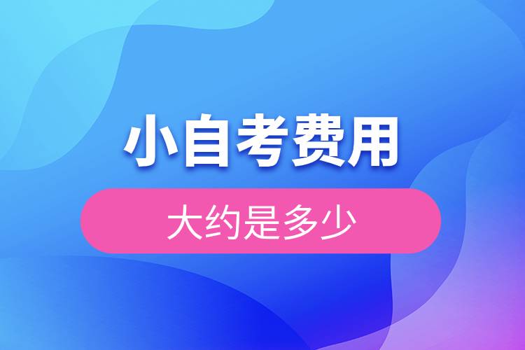 小自考費(fèi)用大約是多少