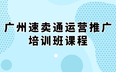 廣州速賣通運(yùn)營(yíng)推廣培訓(xùn)班課程