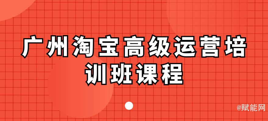 廣州淘寶高級運營培訓(xùn)班課程